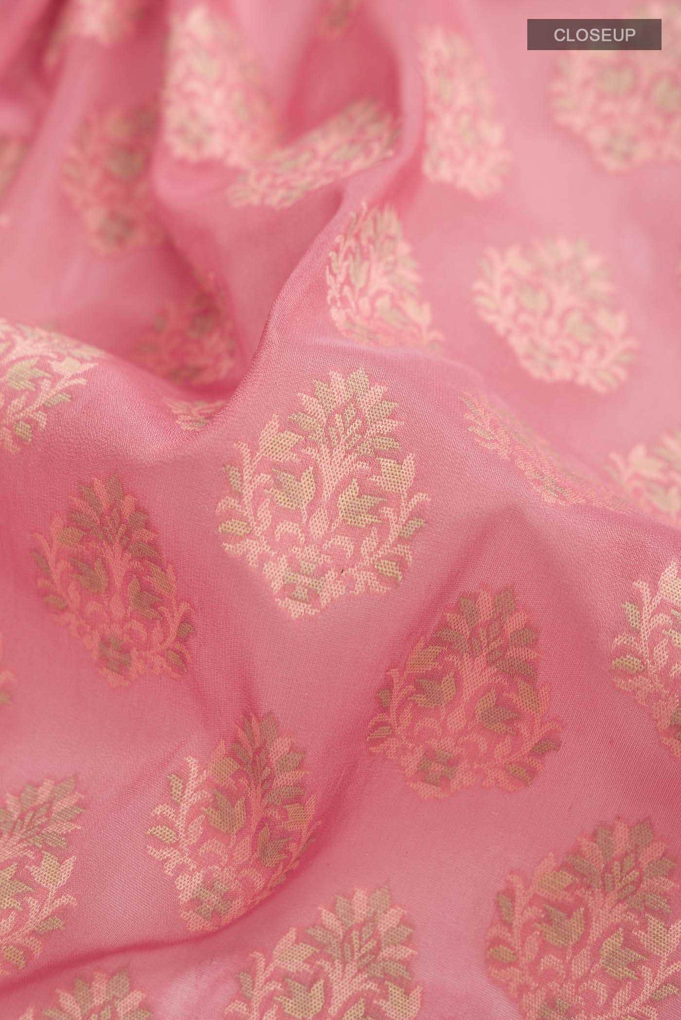 Coral Banarasi Silk Saree