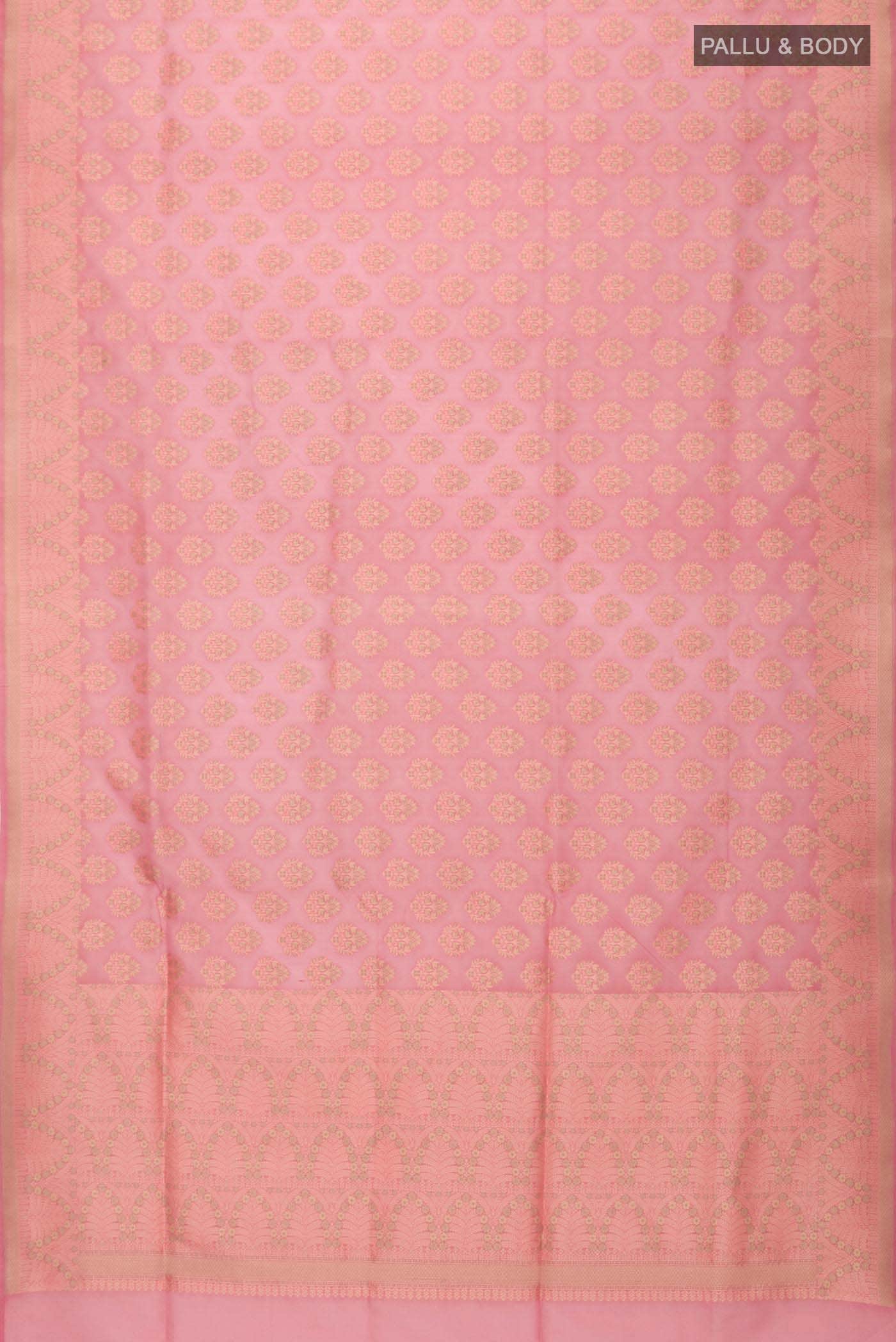 Coral Banarasi Silk Saree