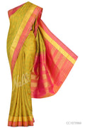 Mustard Kanchipuram Silk Saree