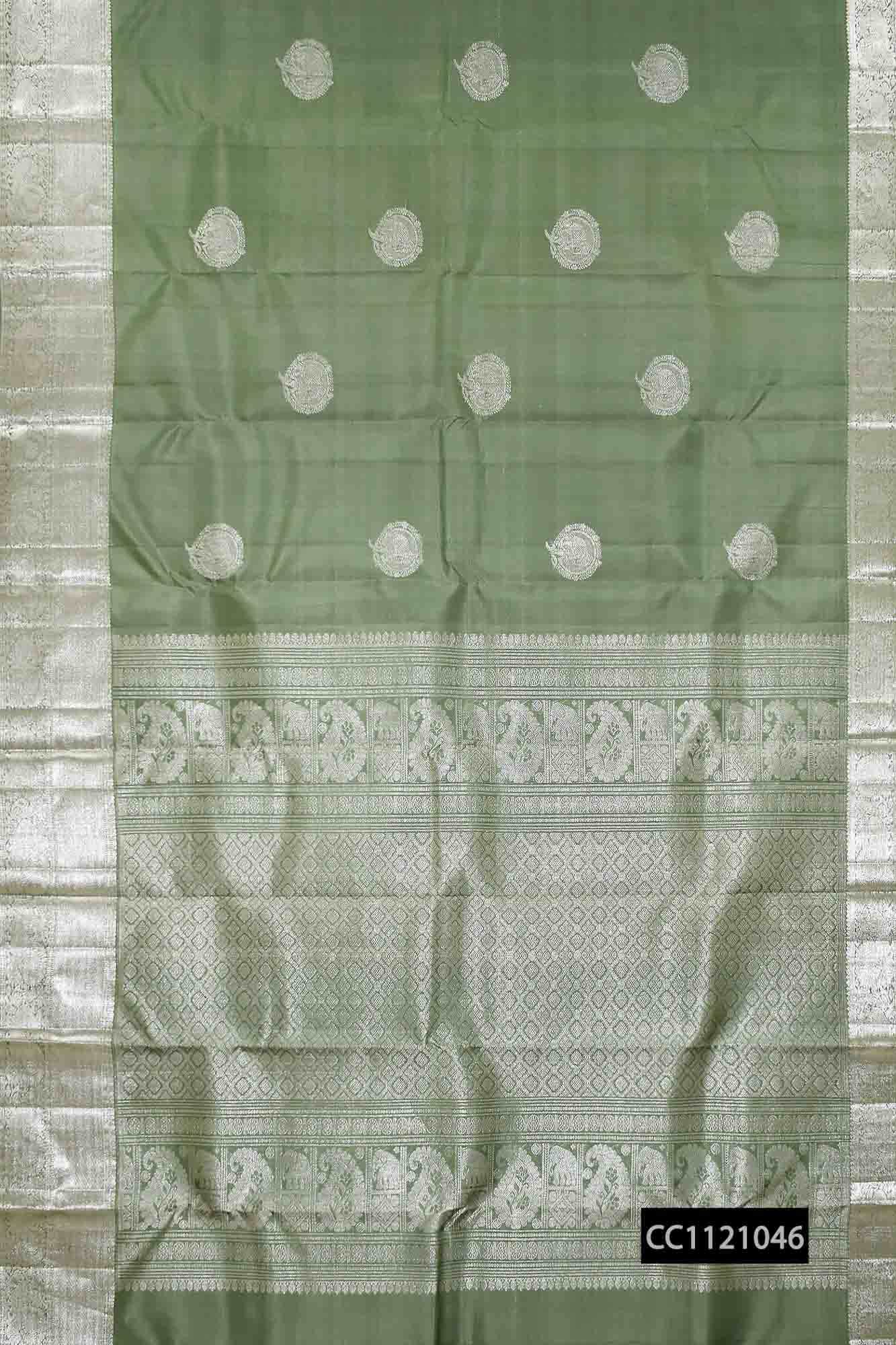 Green Kanchipuram Saree
