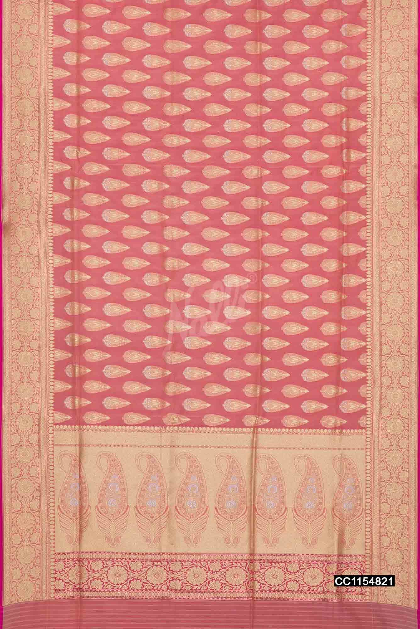 Pink Banarasi Silk Saree