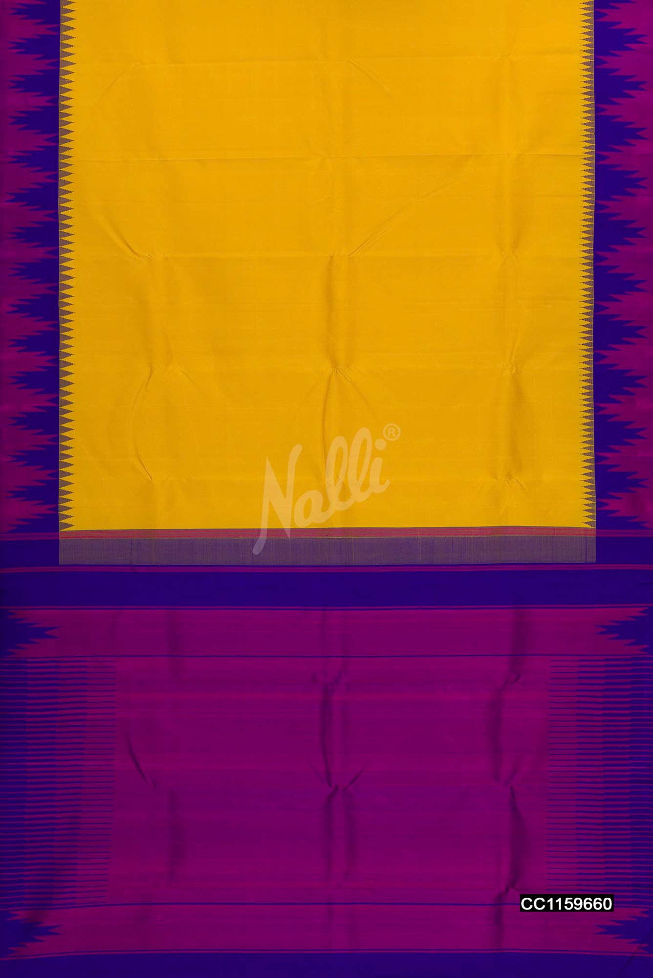 Yellow Kanchipuram Silk Saree