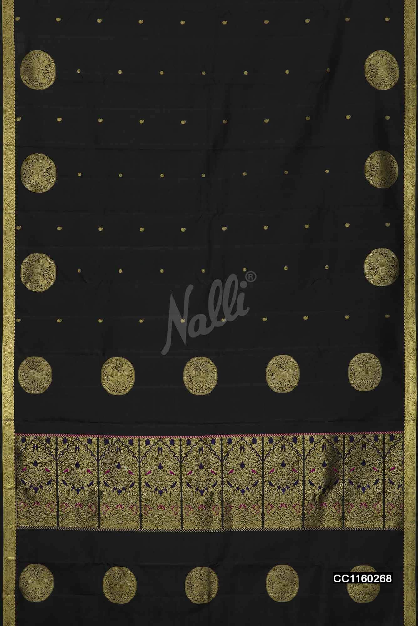Black Kanchipuram Silk Saree