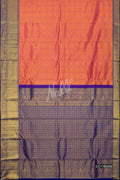 Pink with Orange Dual Tone Kanchipuram Silk Saree
