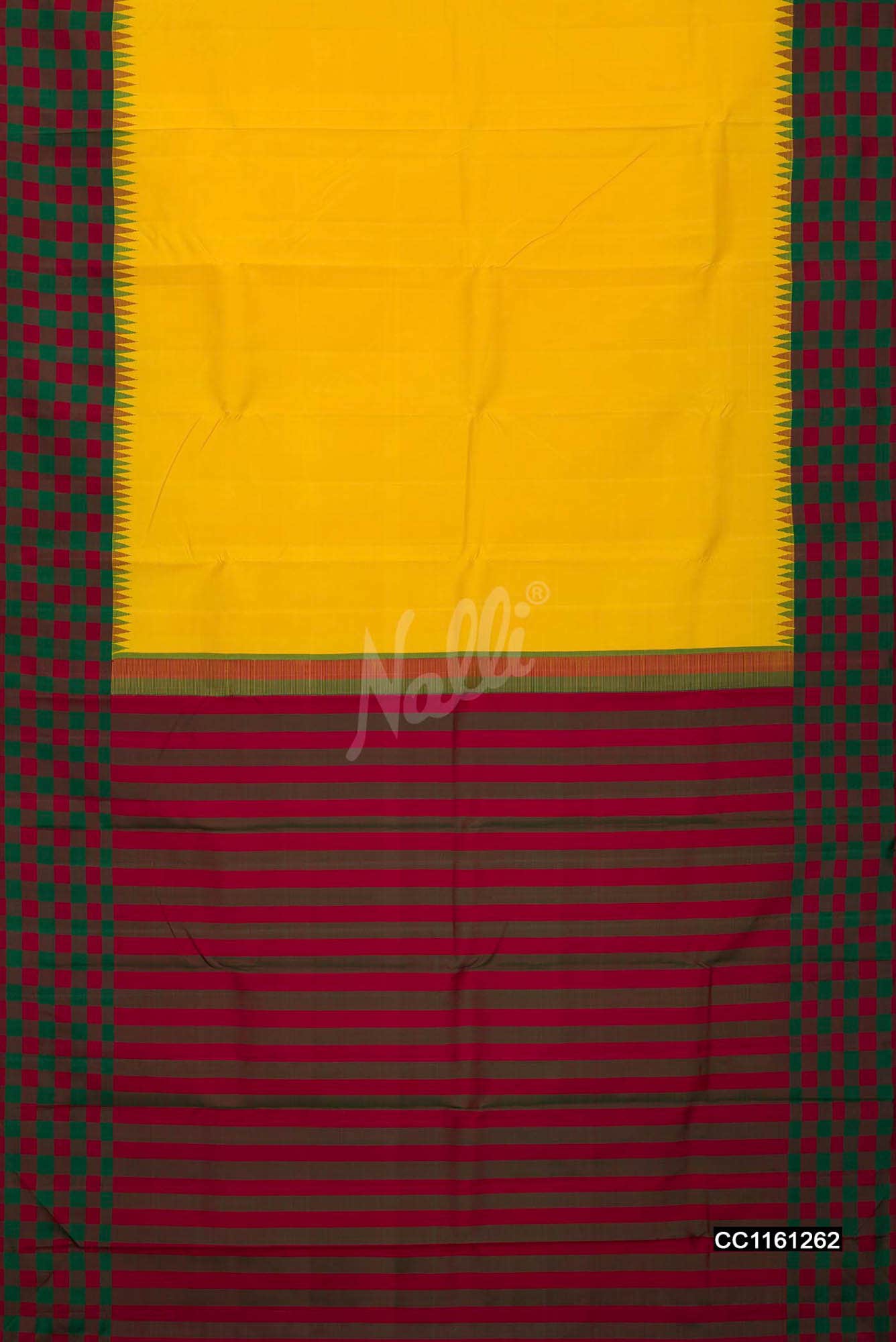 Yellow Kanchipuram Silk Saree