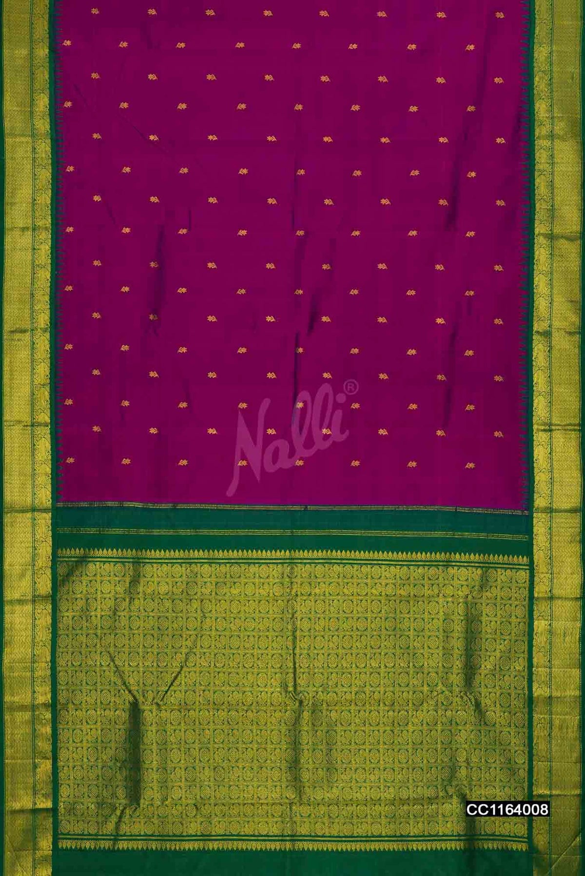 Pink with Blue Dual Tone Kanchipuram Silk Saree