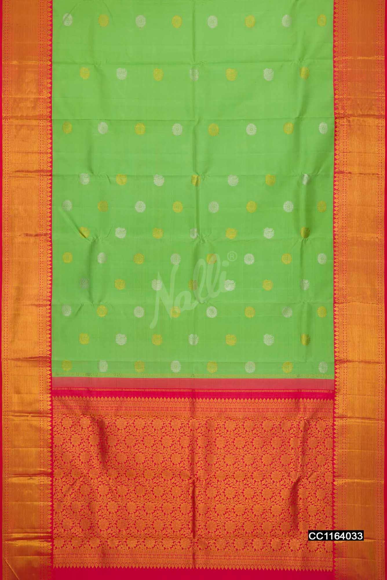 Light Green Kanchipuram Silk Saree