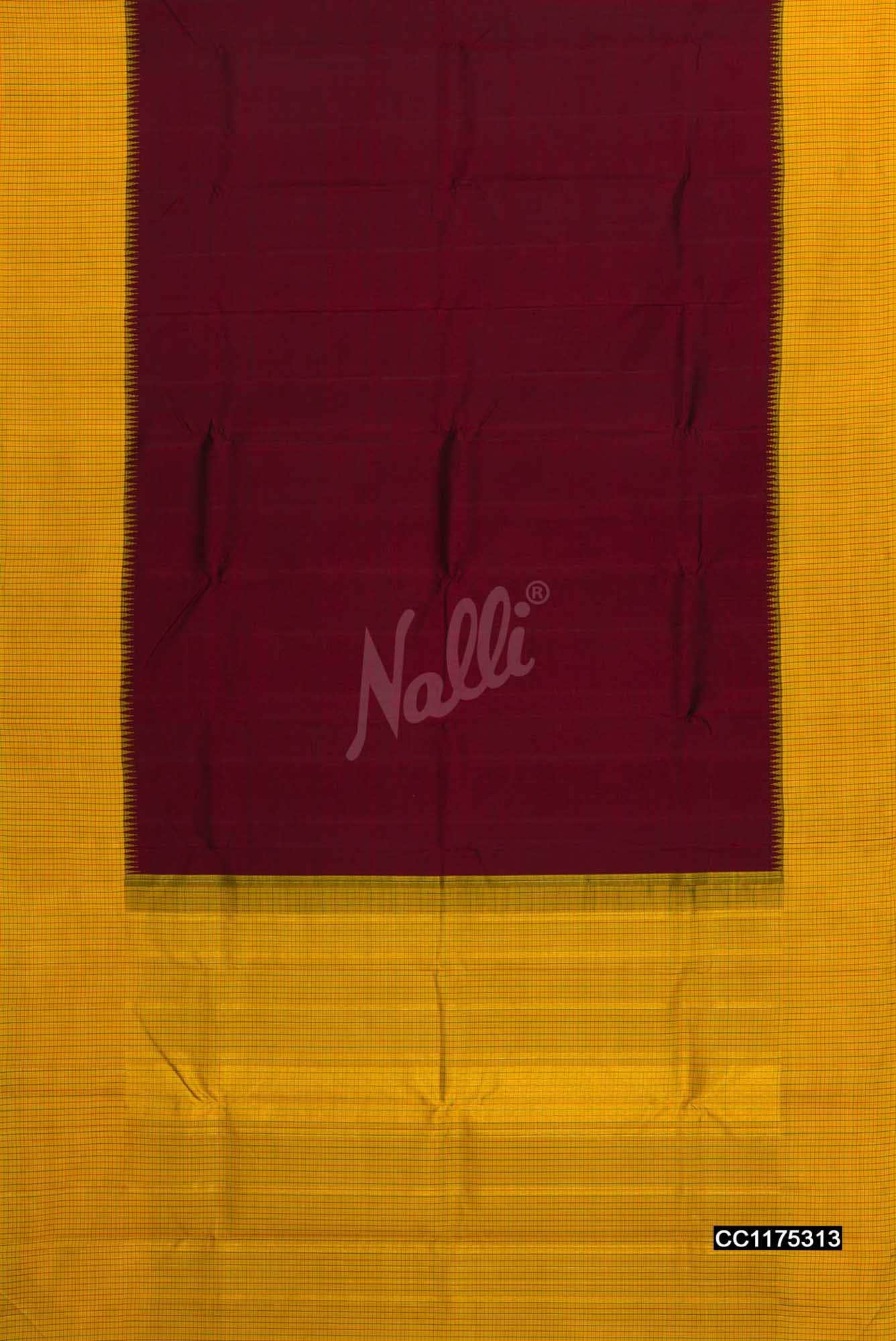 Maroon Kanchipuram Silk Saree