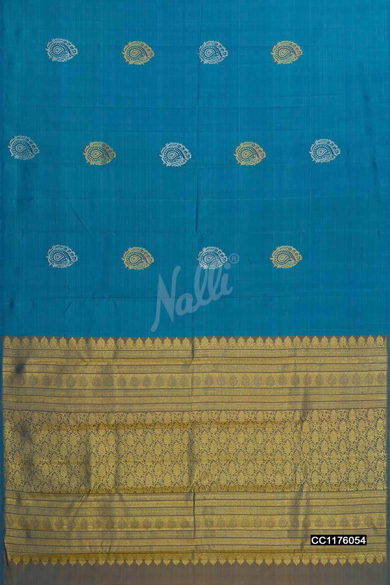 Blue Kanchipuram Silk Saree