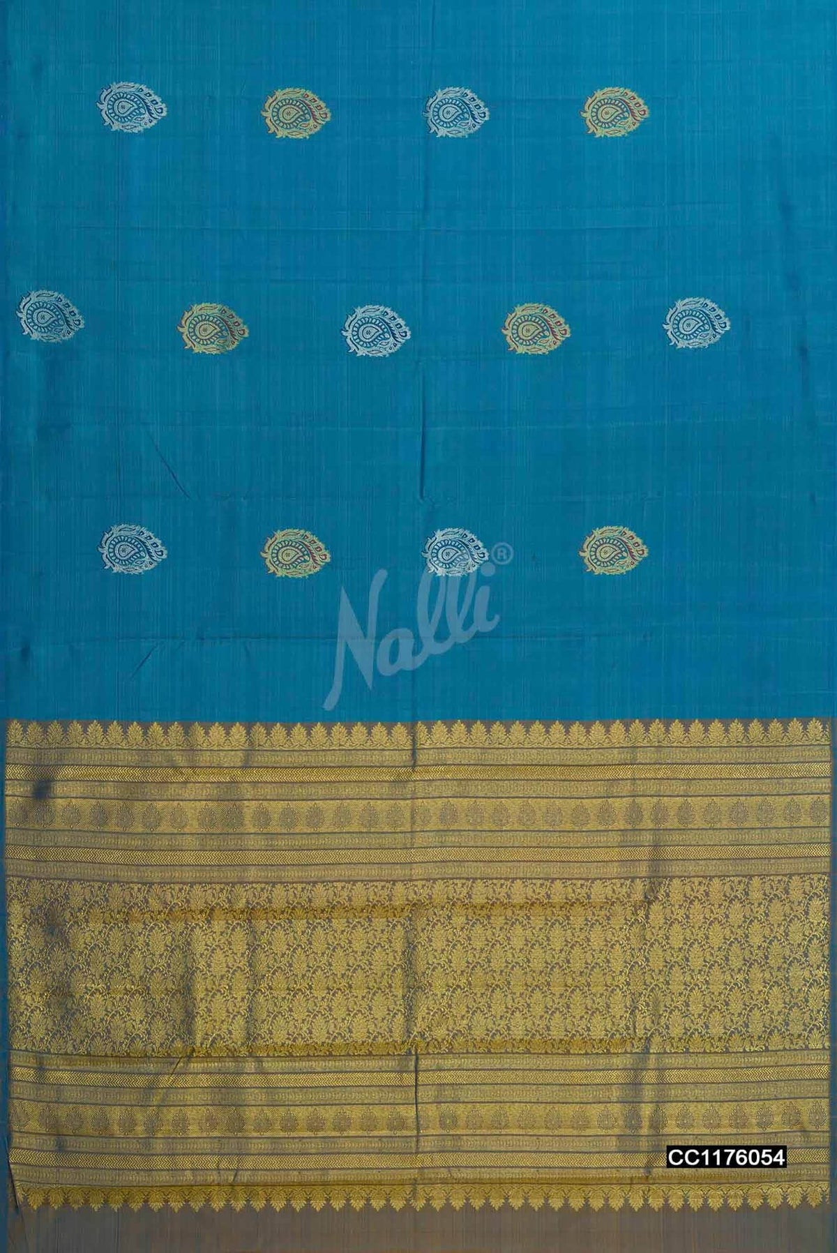 Blue Kanchipuram Silk Saree