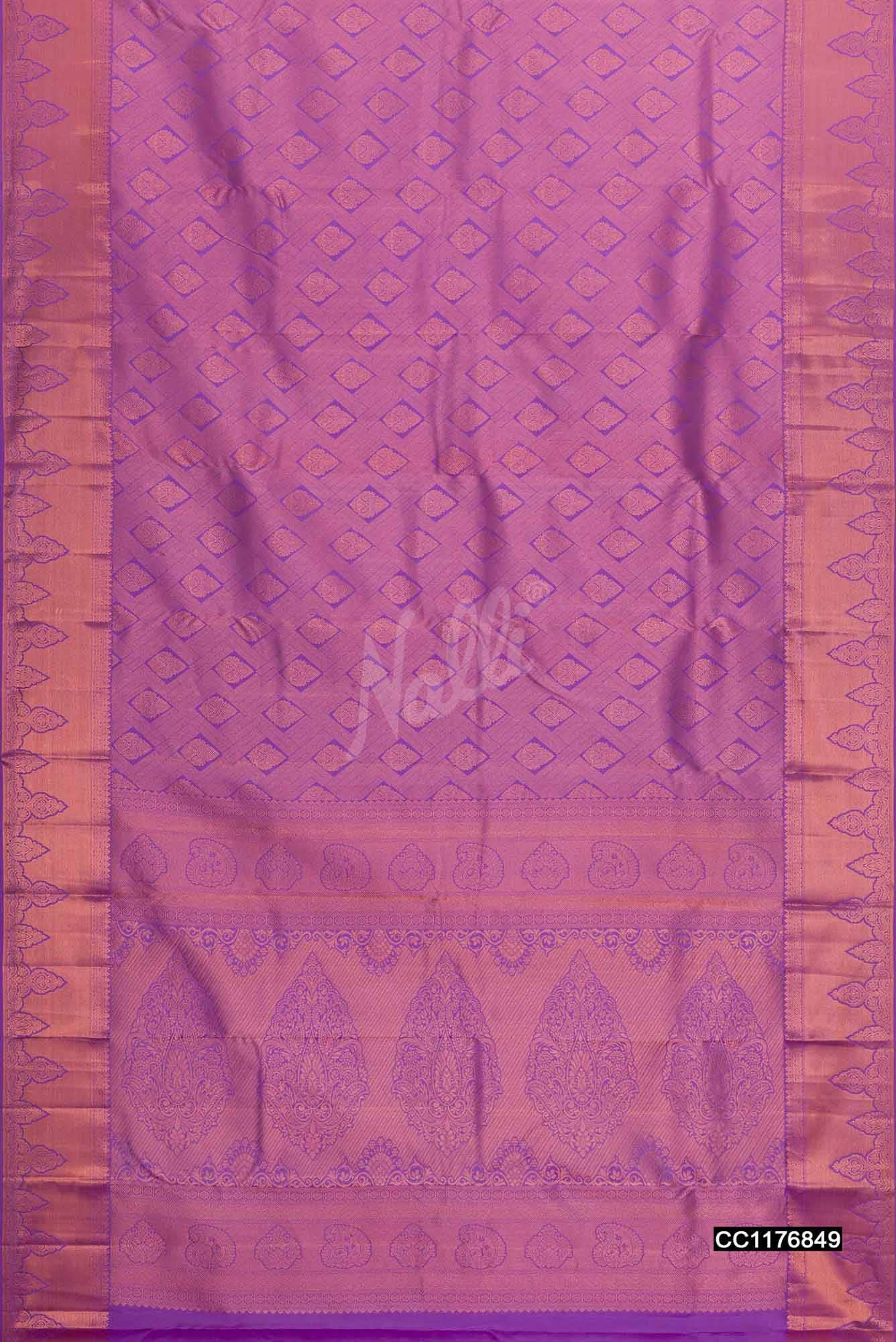 Lavender Kanchipuram Silk Saree