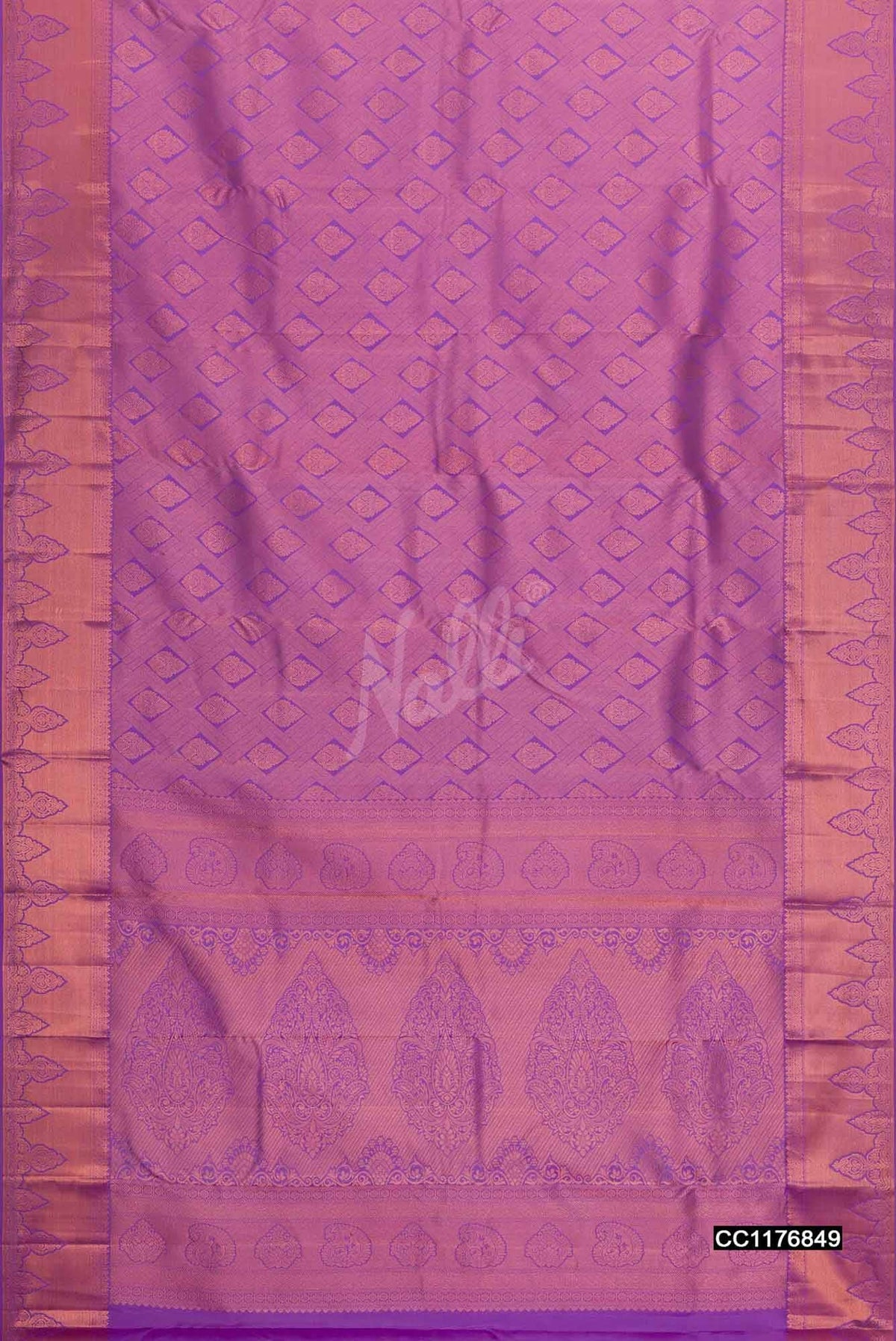 Lavender Kanchipuram Silk Saree