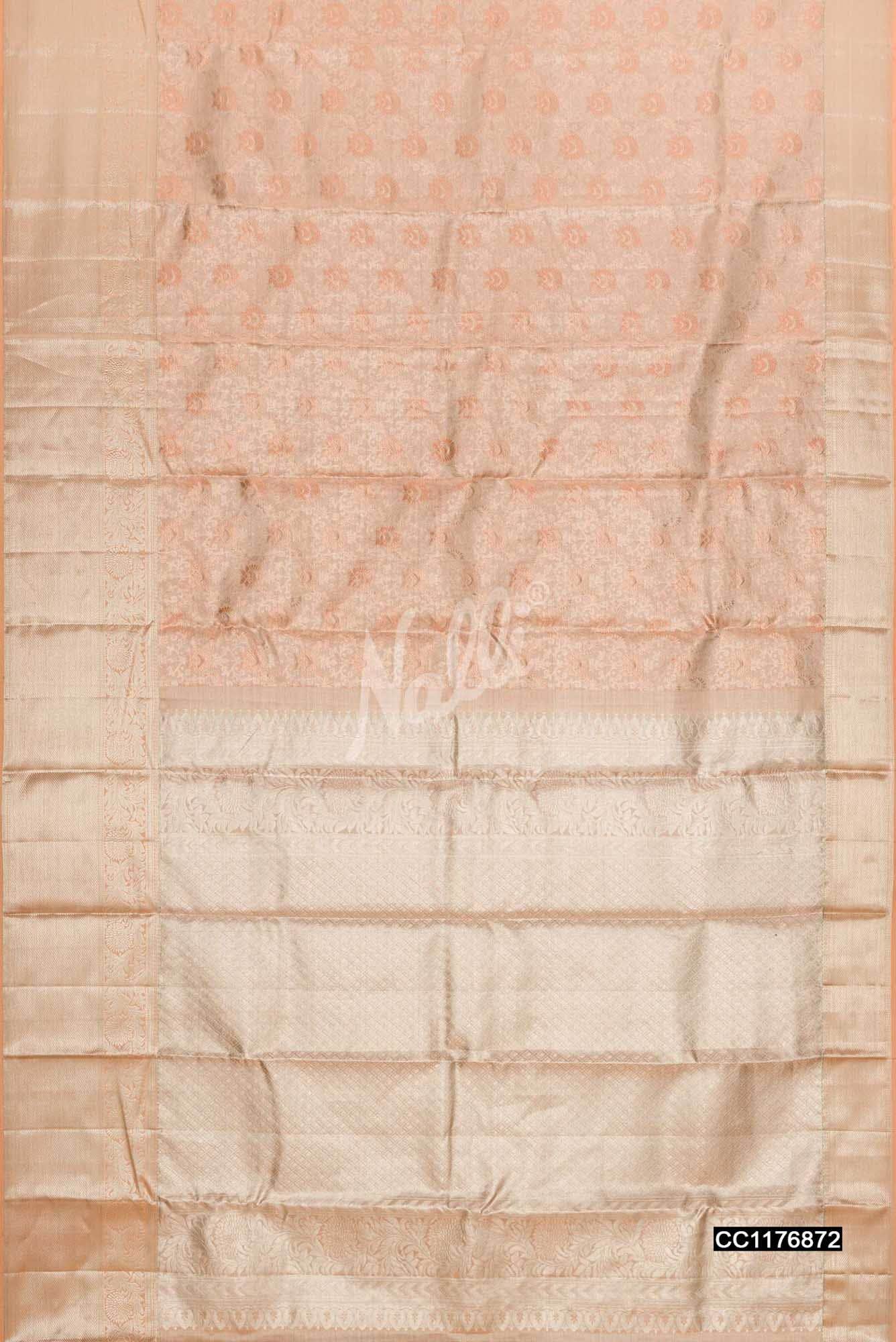Peach Kanchipuram Silk Saree