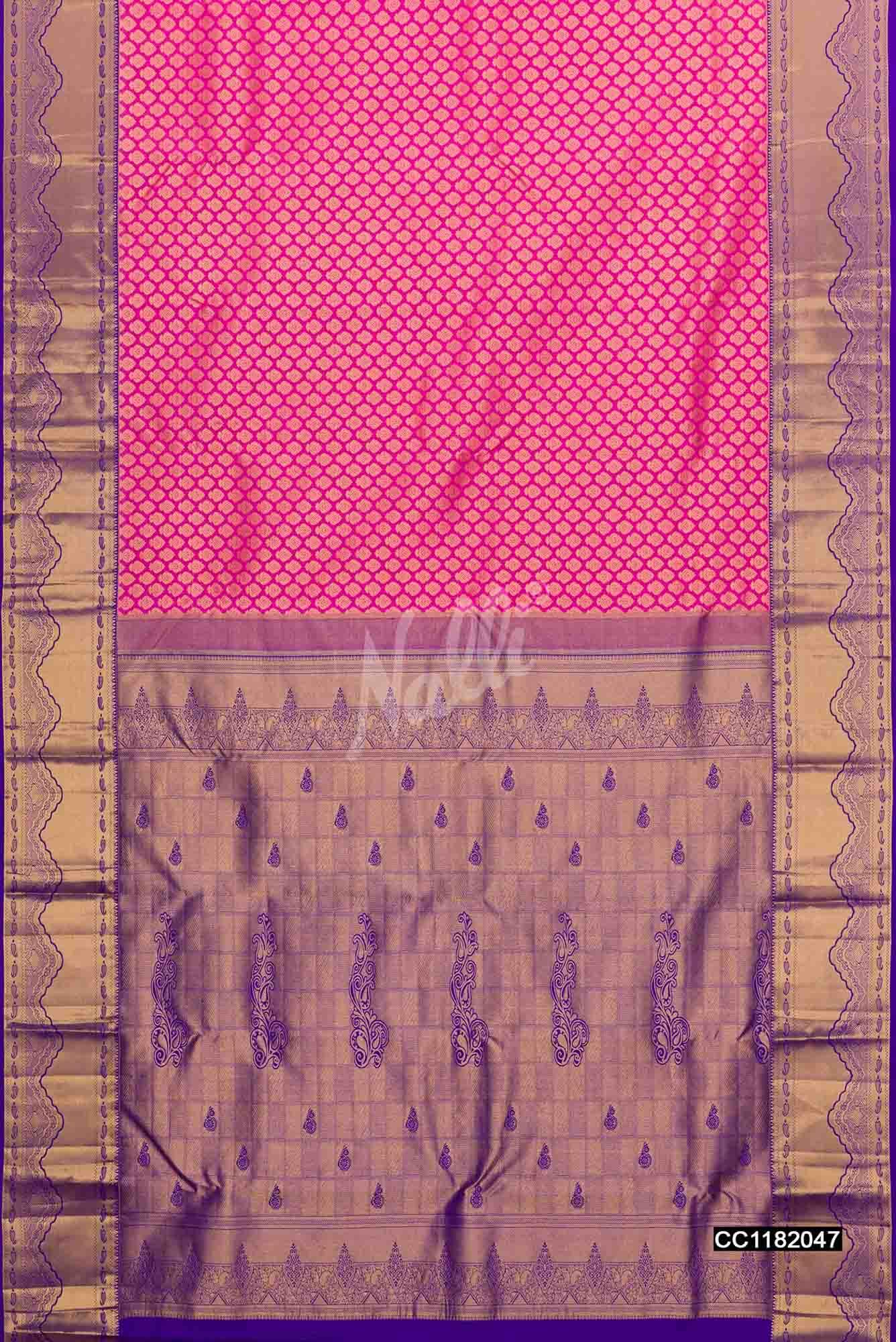 Pink Kanchipuram Silk Saree