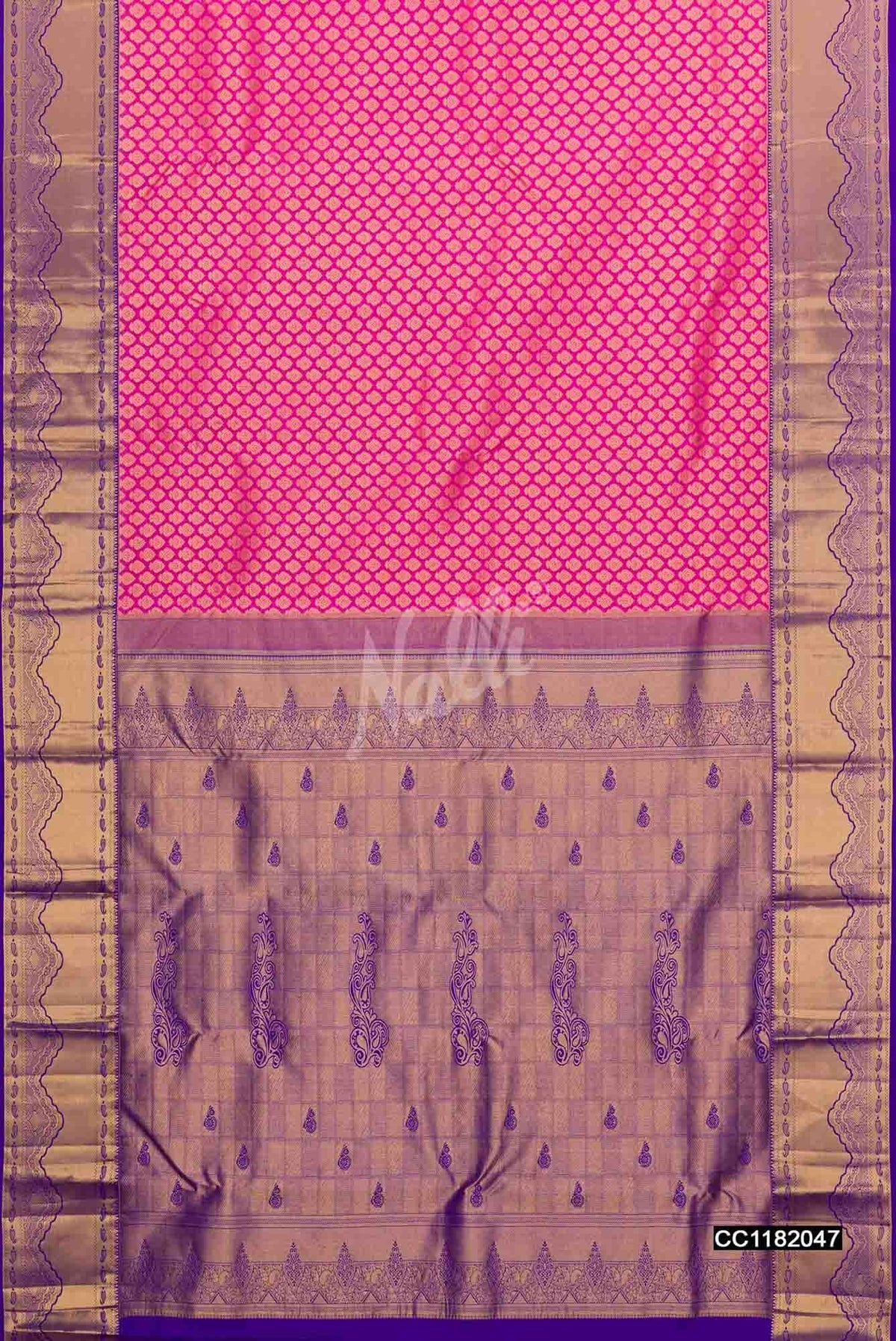 Pink Kanchipuram Silk Saree