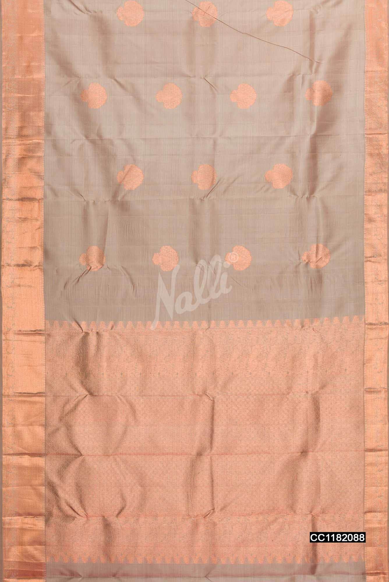 Grey Kanchipuram Silk Saree