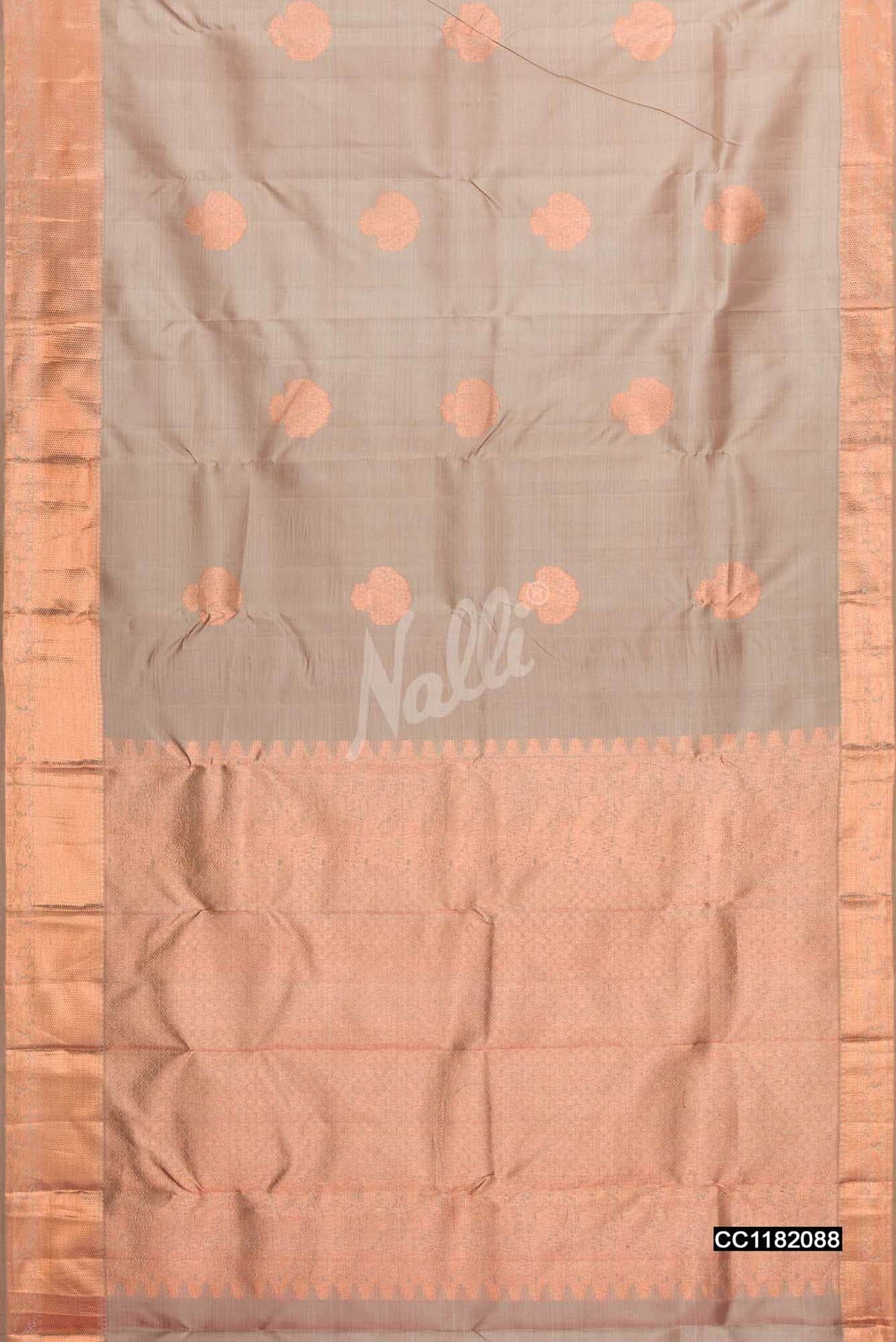 Grey Kanchipuram Silk Saree