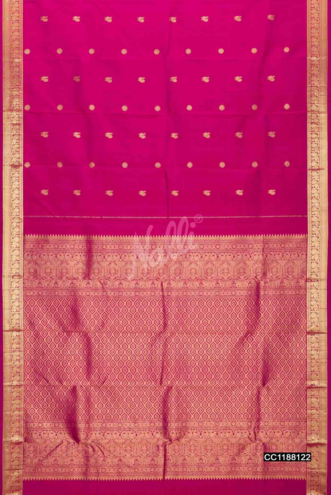 Pink Kanchipuram Silk Saree