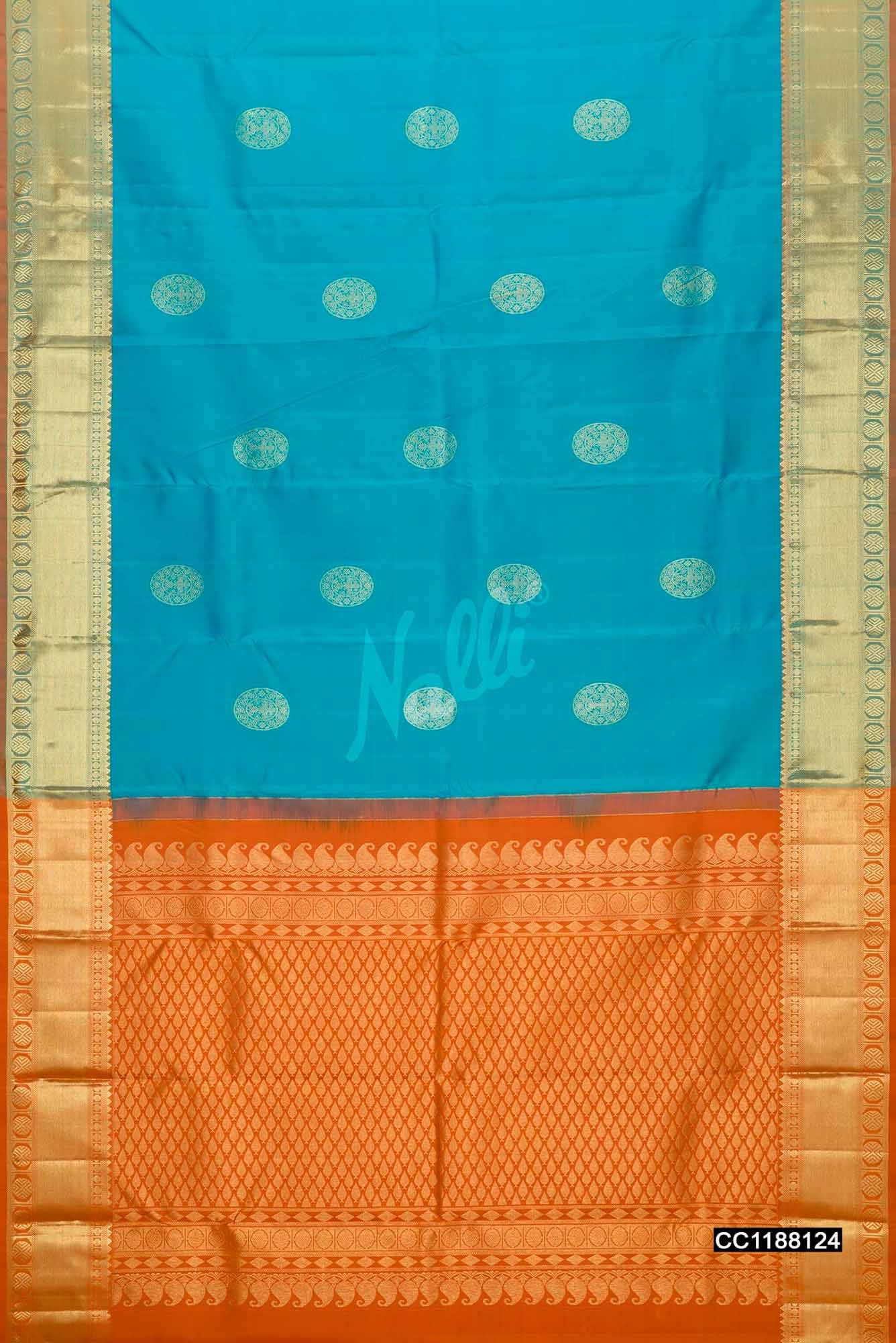 Blue Kanchipuram Silk Saree
