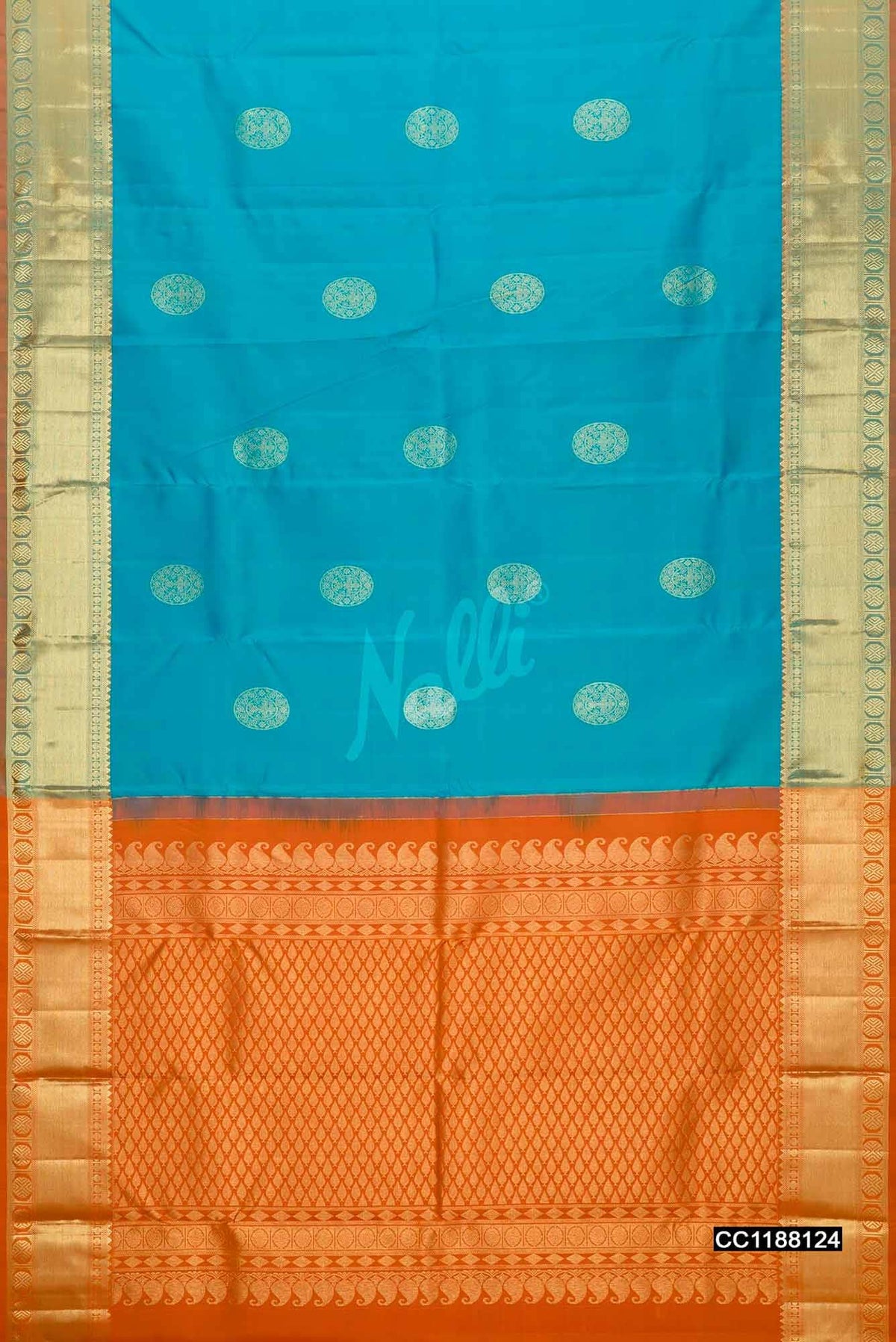 Blue Kanchipuram Silk Saree