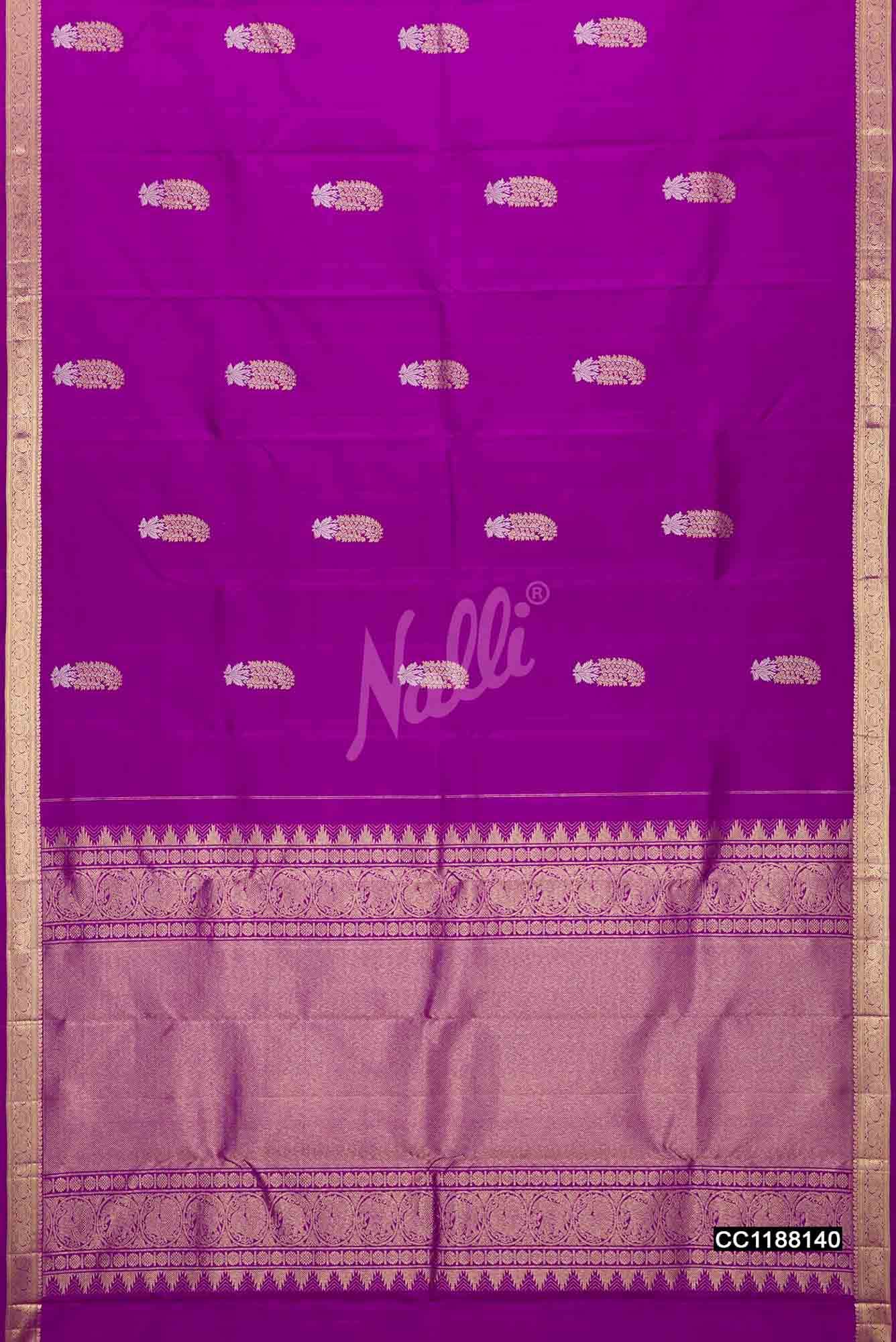 Violet Kanchipuram Silk Saree