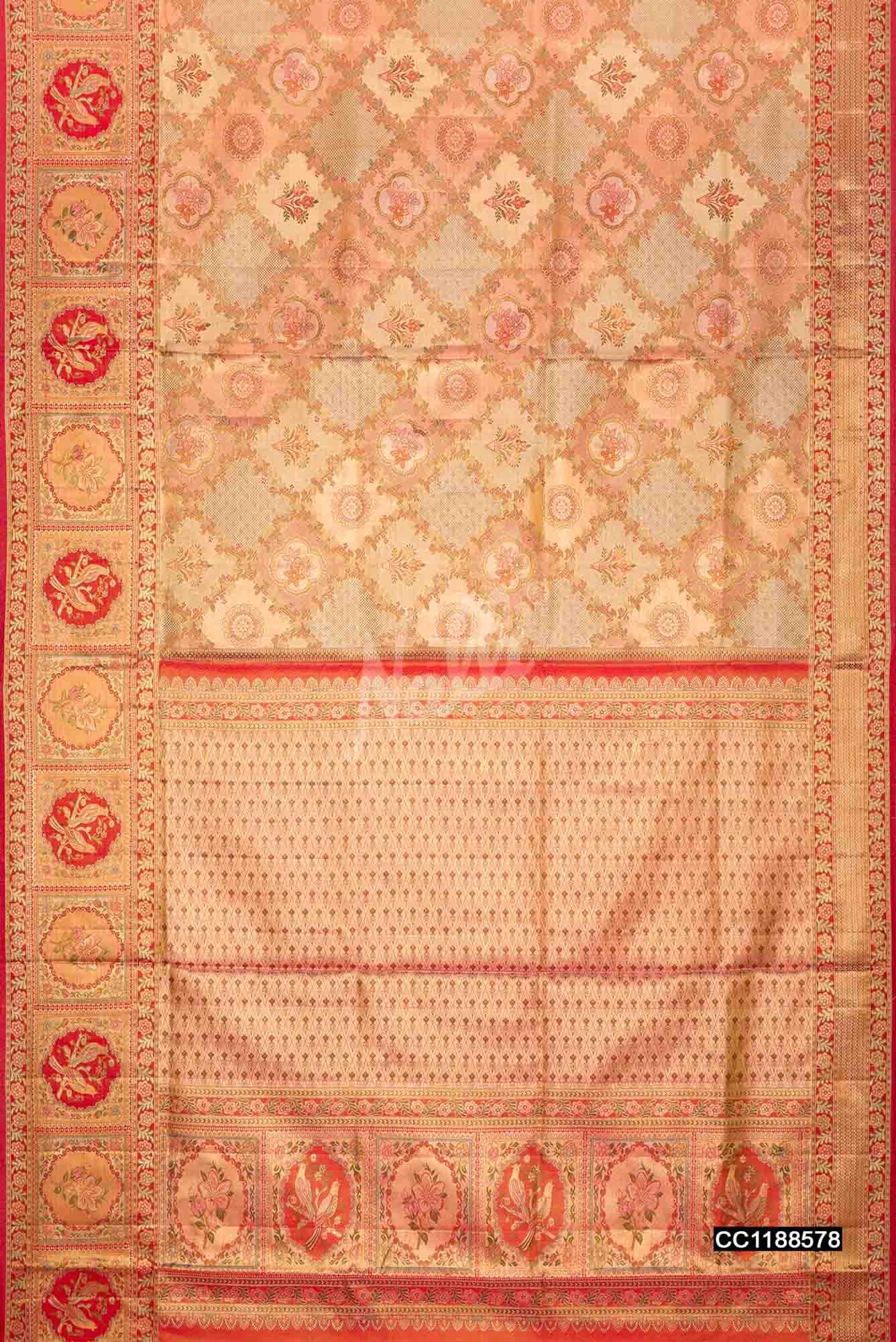Gold Kanchipuram Tissue Silk Saree