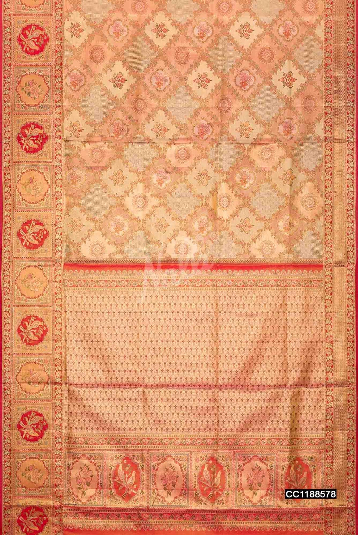 Gold Kanchipuram Tissue Silk Saree