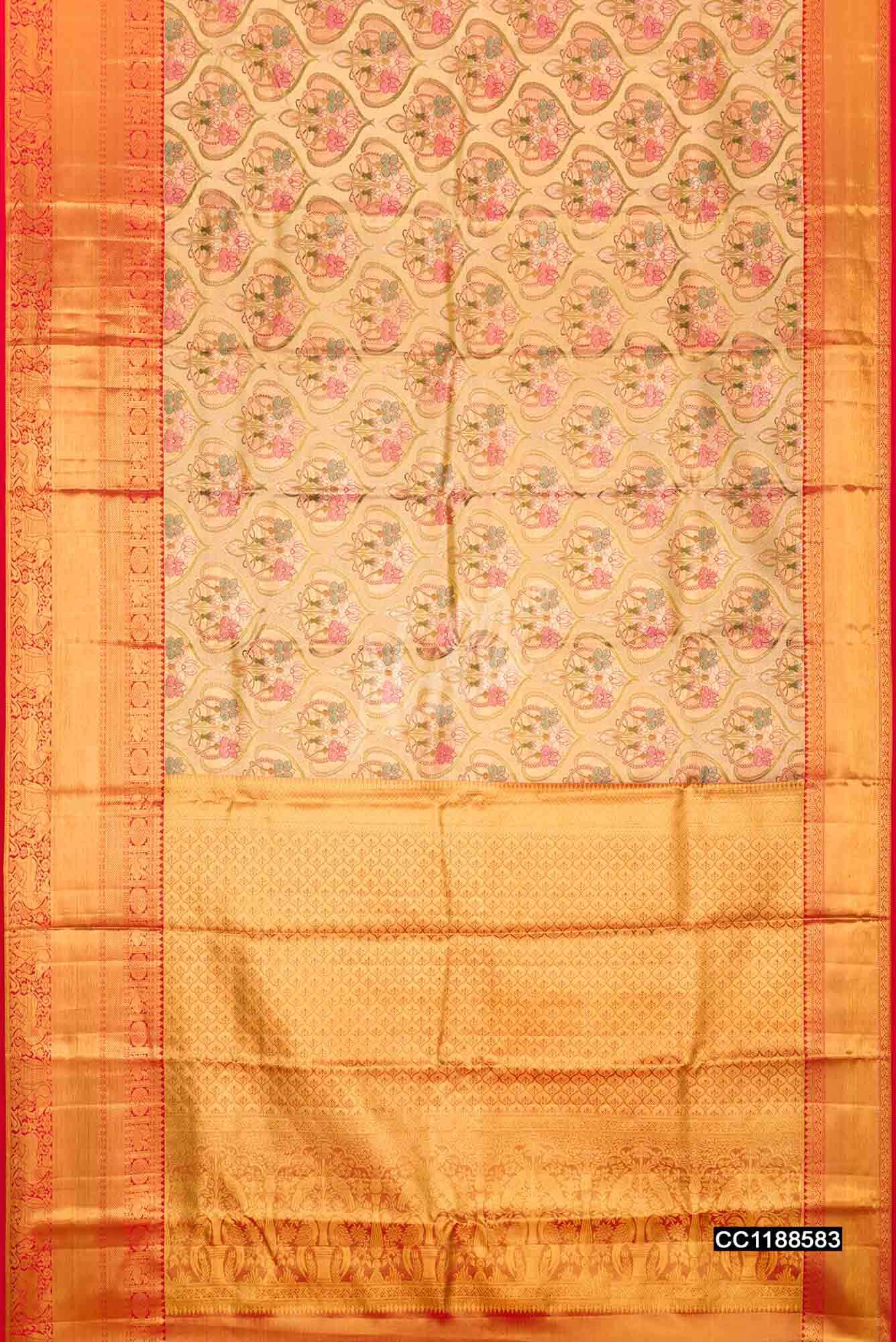 Gold Kanchipuram Tissue Silk Saree