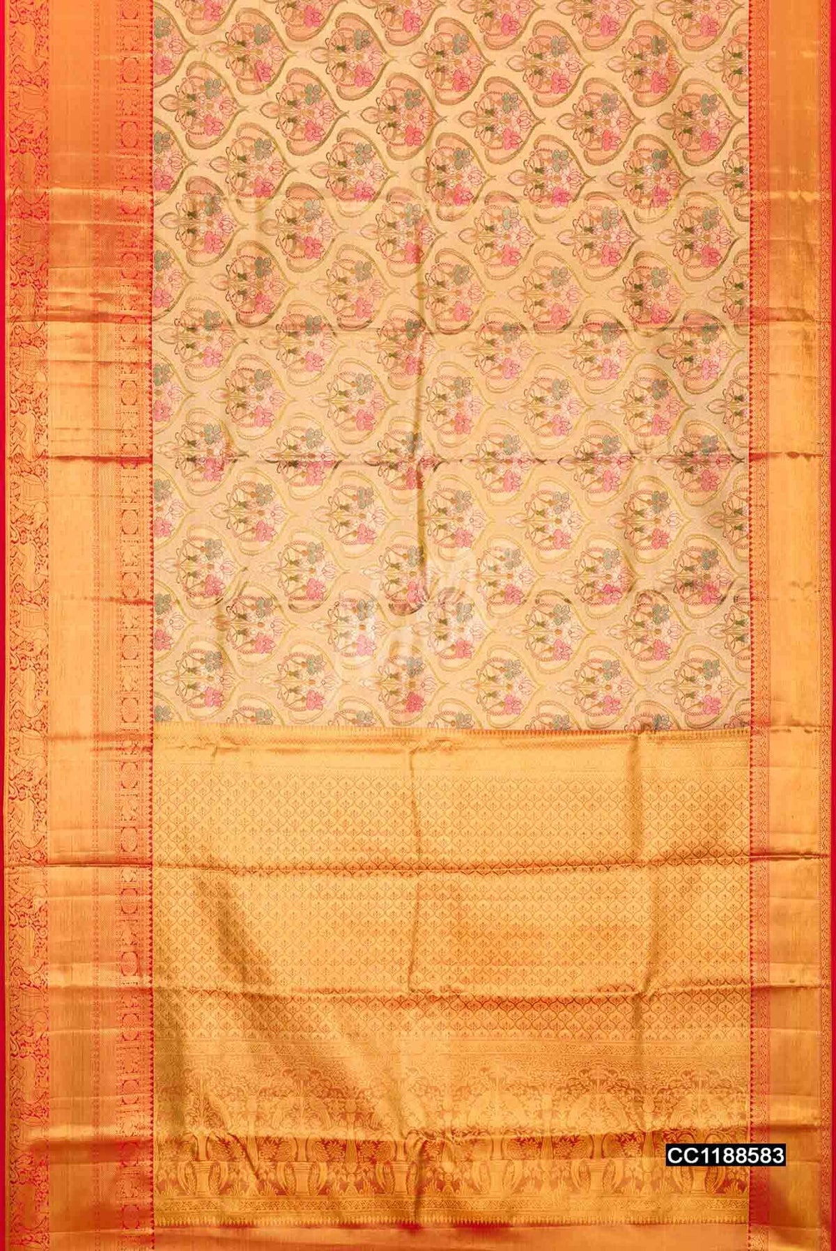 Gold Kanchipuram Tissue Silk Saree
