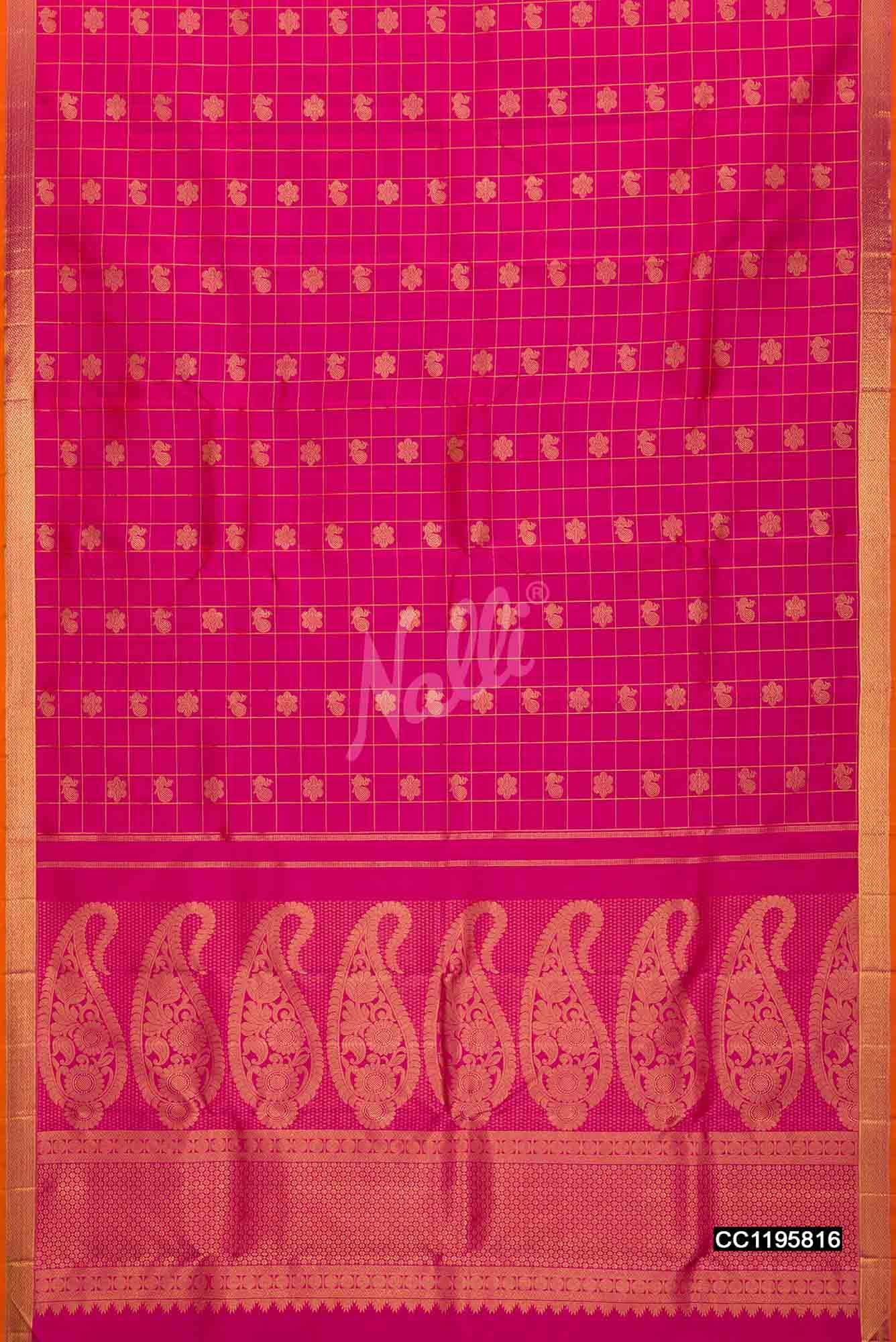 Pink Kanchipuram Silk Saree