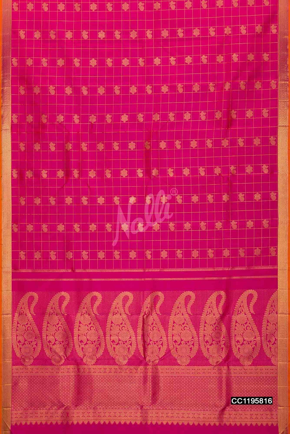 Pink Kanchipuram Silk Saree