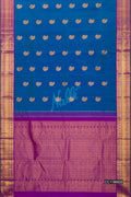 Peacock Blue Kanchipuram Silk Saree