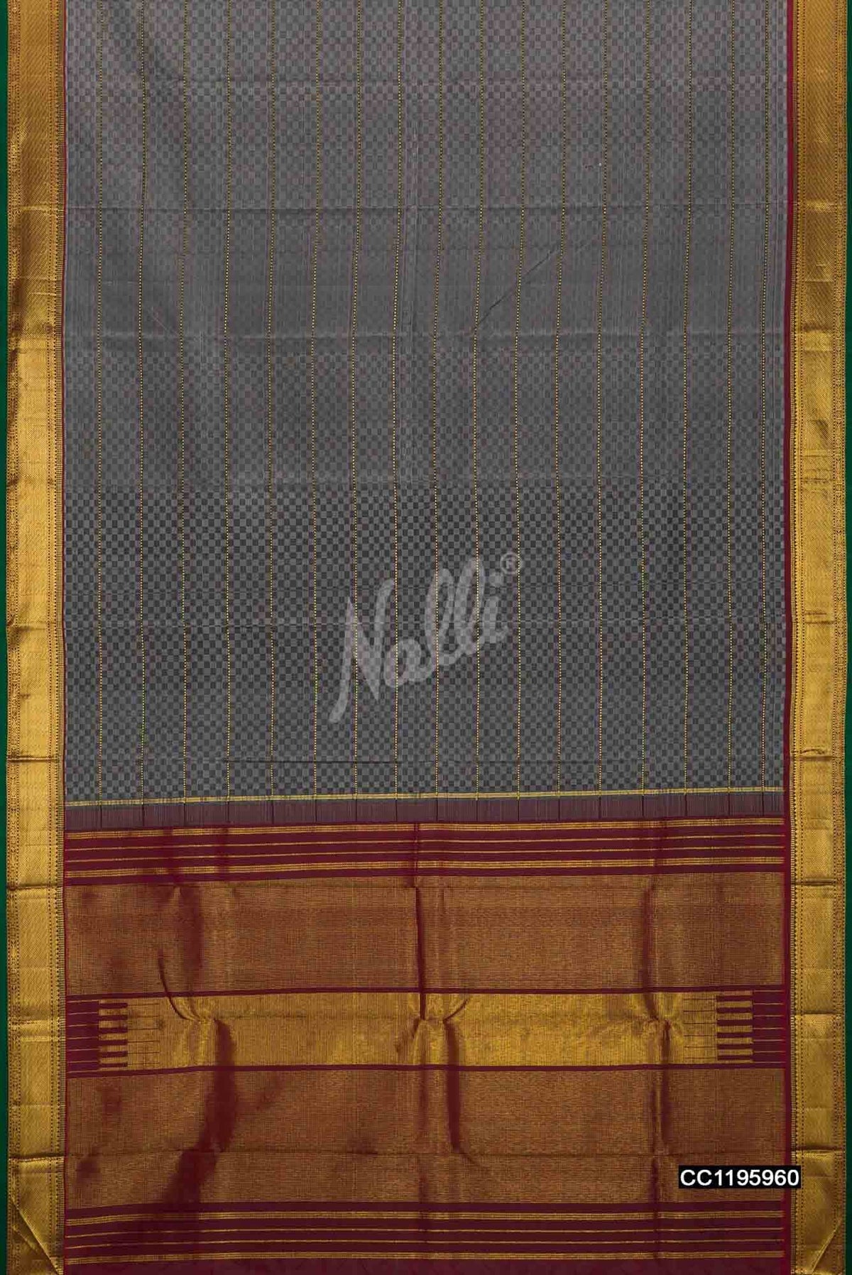 Grey Kanchipuram Silk Saree