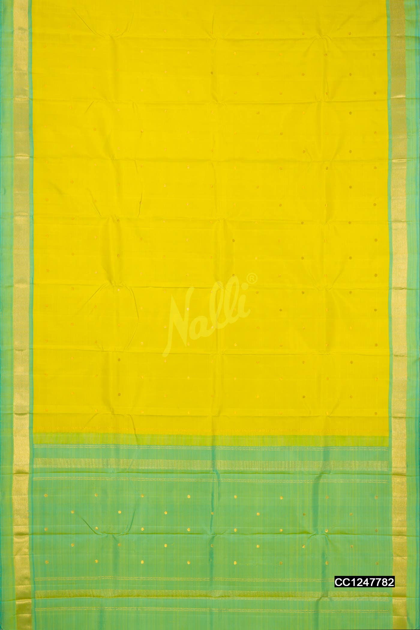Parrot Green Kanchipuram Silk Saree