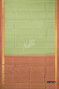 Olive Green Kanchipuram Silk Saree