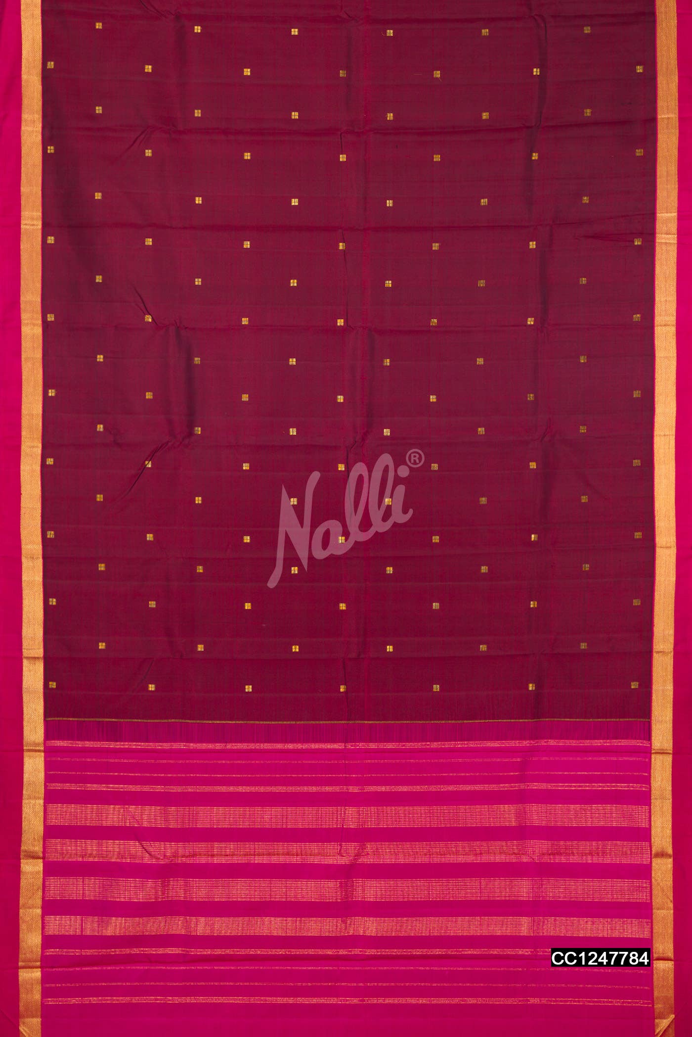 Maroon Kanchipuram Silk Saree