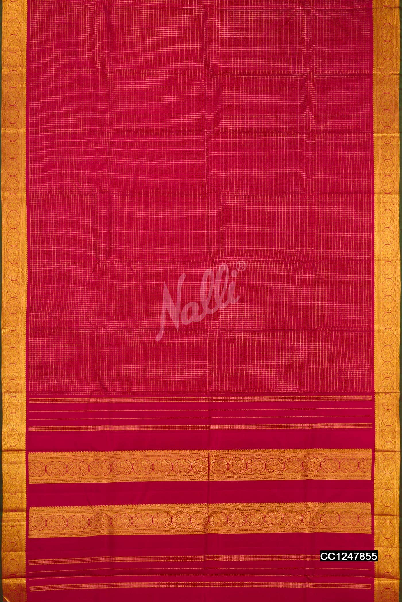 Maroon Kanchipuram Silk Saree