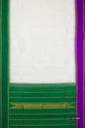 Off White Kanchipuram Silk Saree