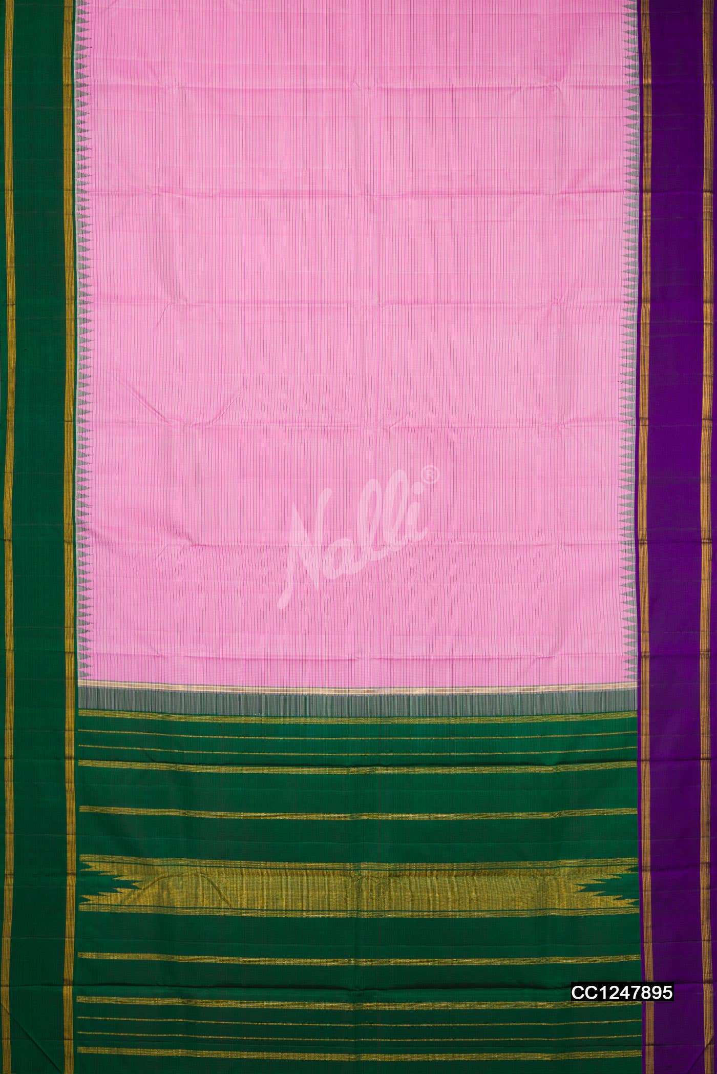 Pink Kanchipuram Silk Saree