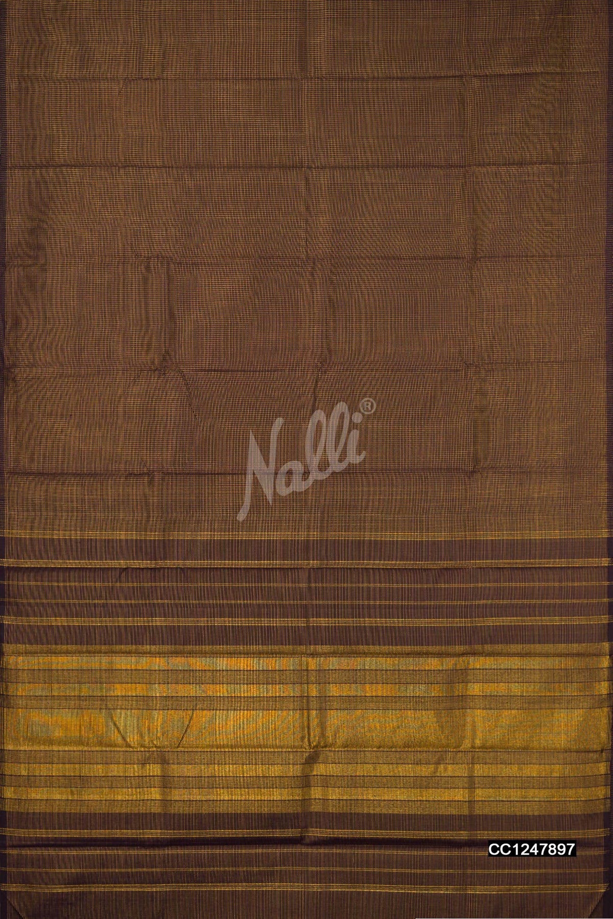 Brown Kanchipuram Silk Saree