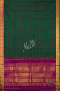 Bottle Green Kanchipuram Silk Saree