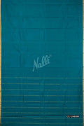 Peacock Blue Kanchipuram Silk Saree