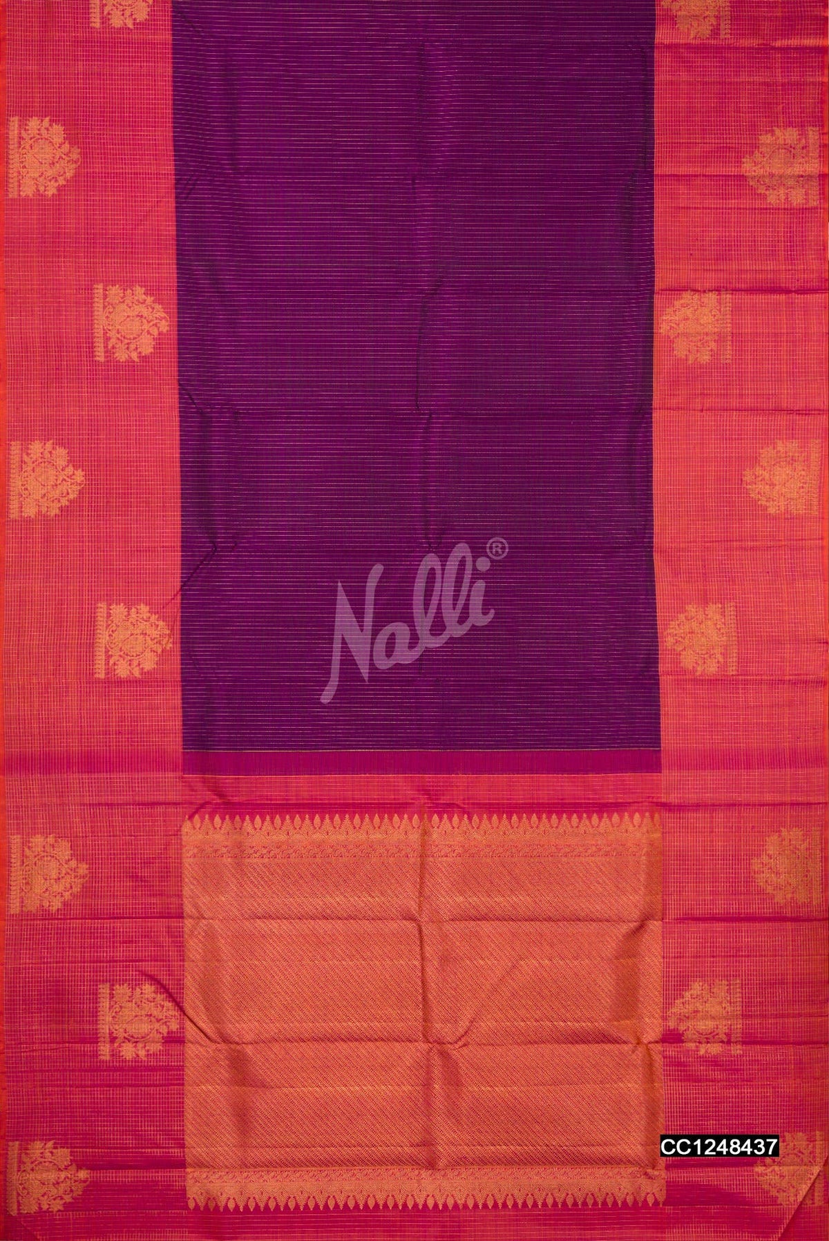 Violet Kanchipuram Silk Saree