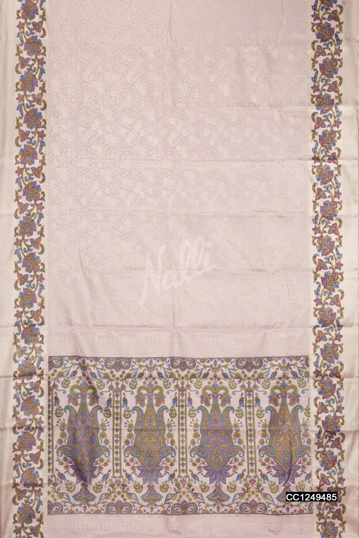 Lavender Kanchipuram Tissue Silk Saree