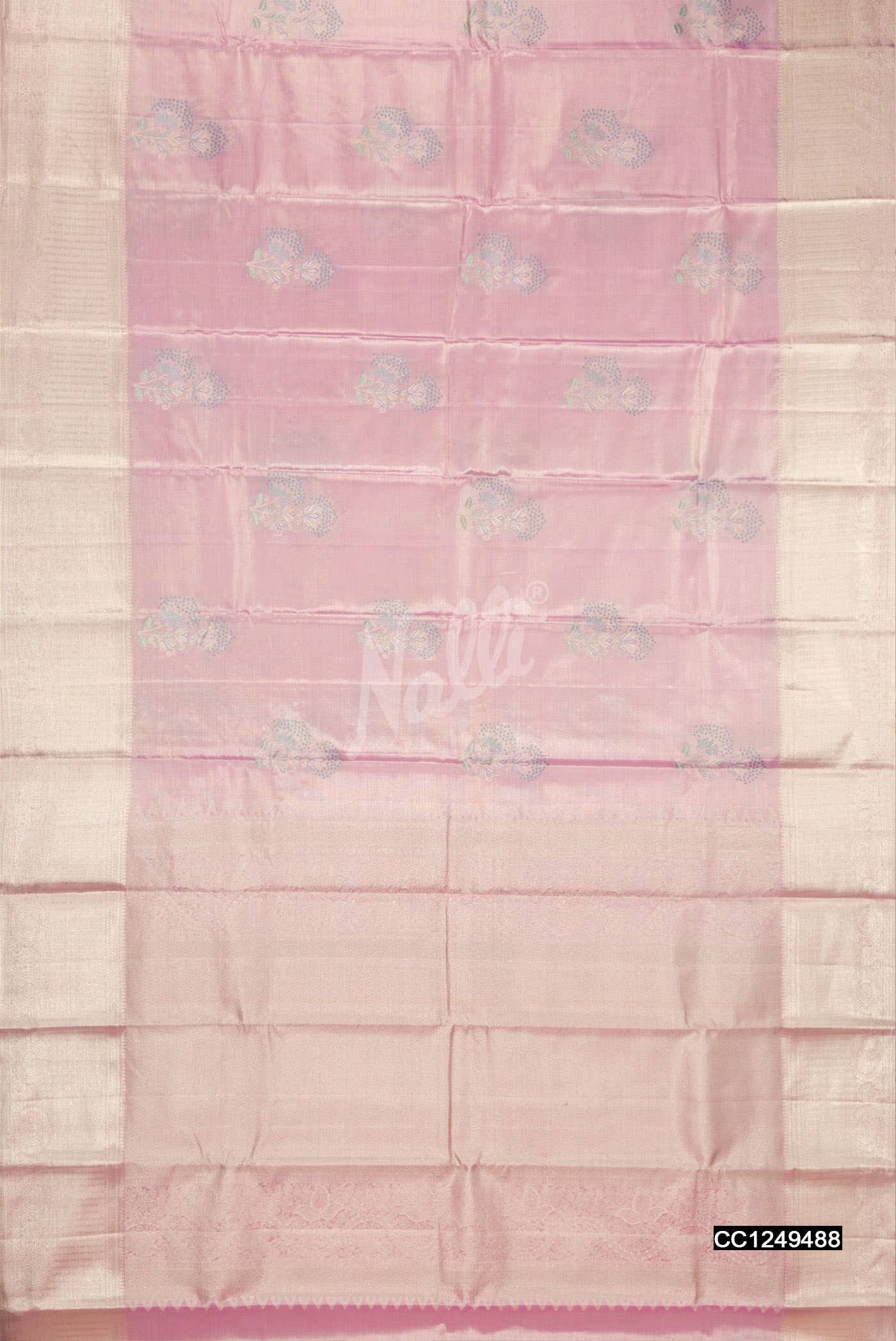 Pink Kanchipuram Tissue Silk Saree