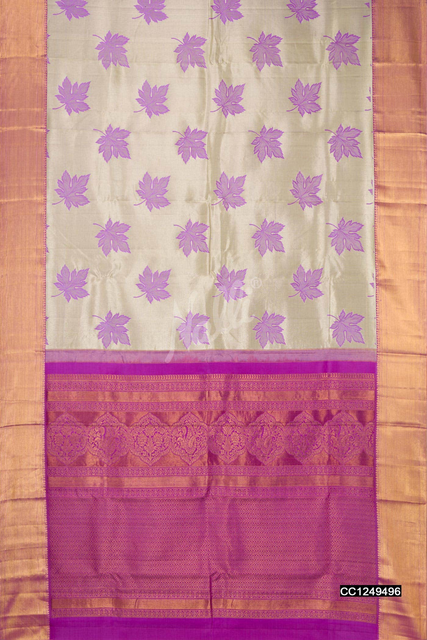 Silver Kanchipuram Tissue Silk Saree