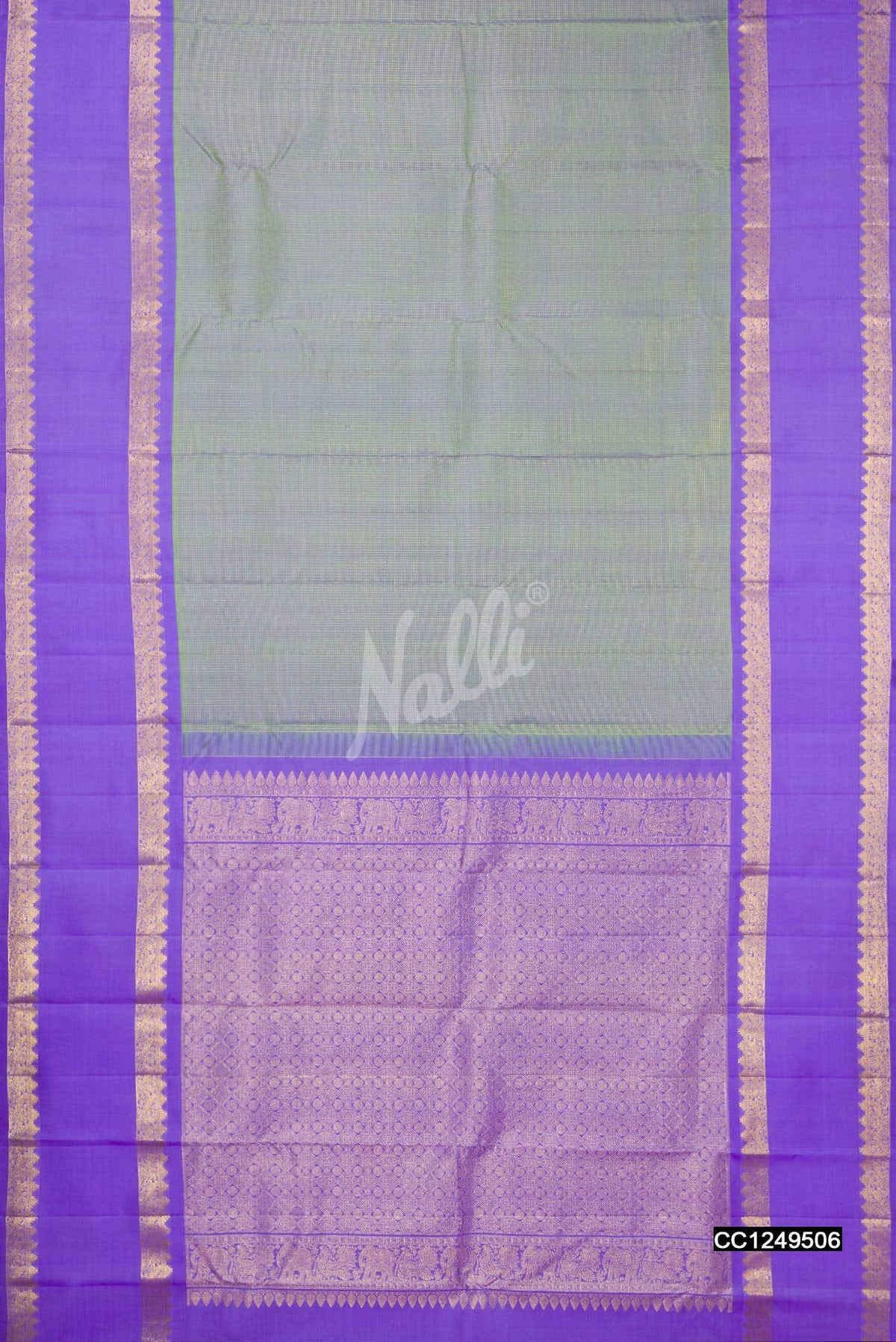 Light Green Kanchipuram Silk Saree