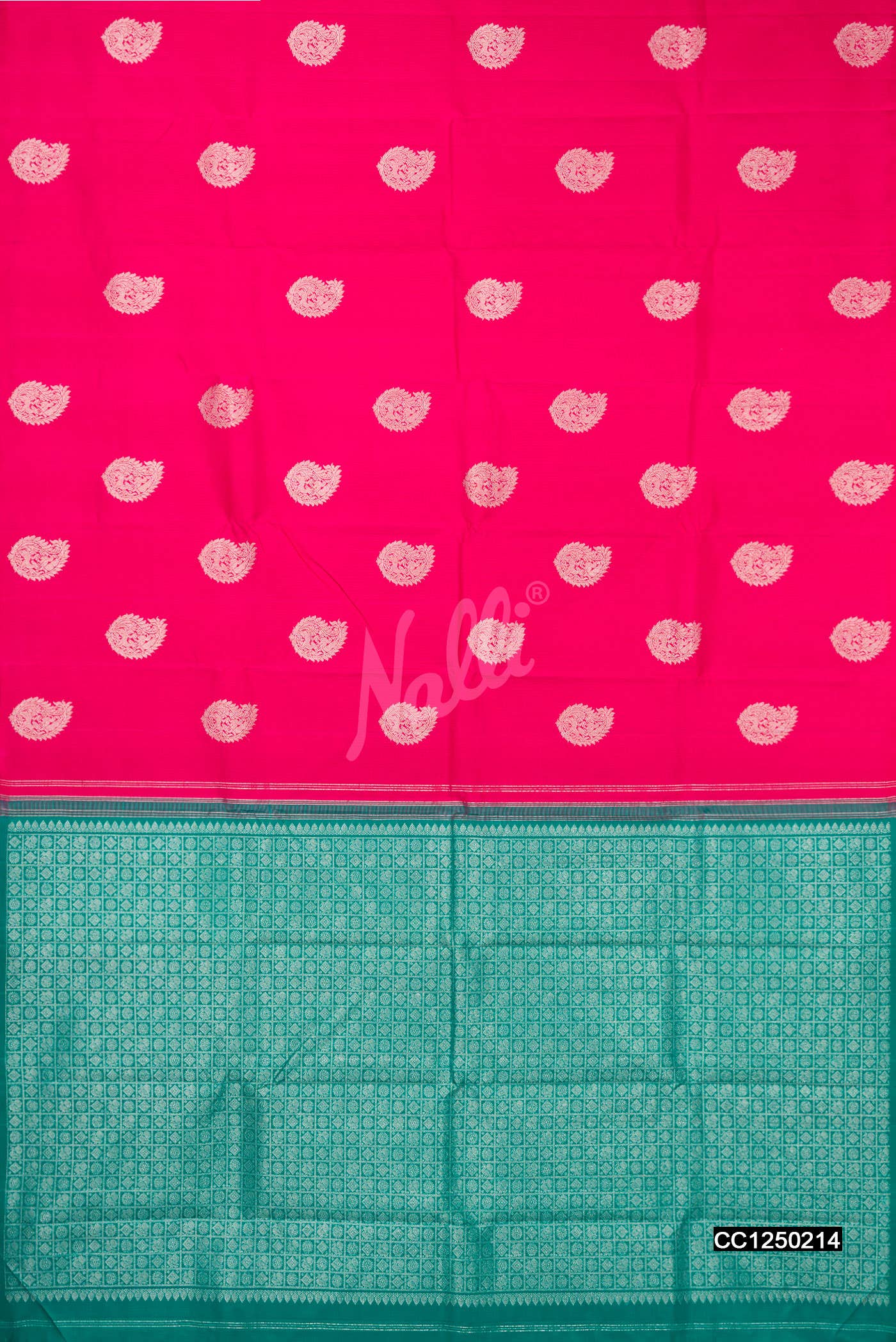 Dark Pink Kanchipuram Silk Saree