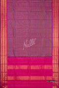 Mustard, Purple and Green Kanchipuram Silk Saree