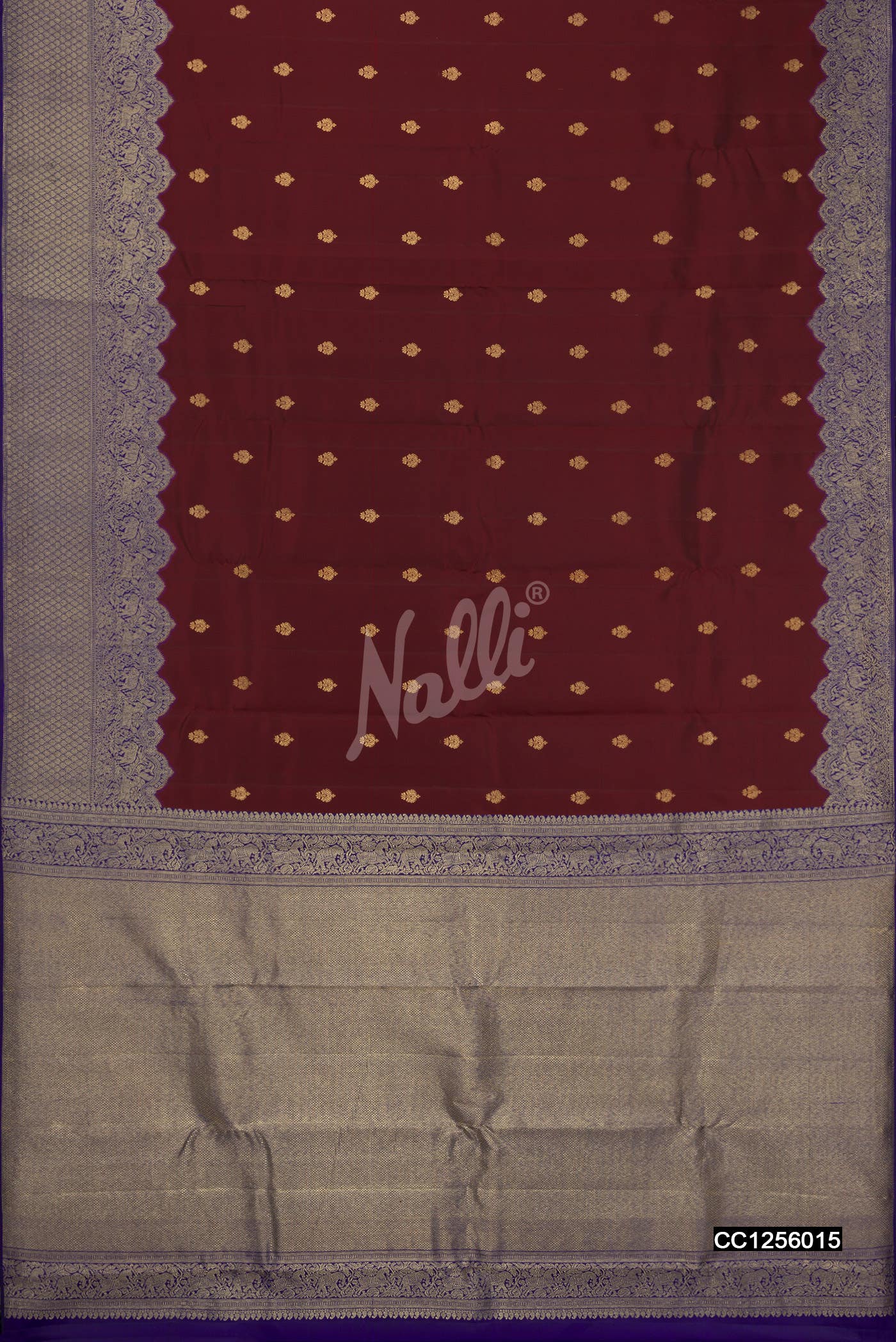Maroon Kanchipuram Silk Saree